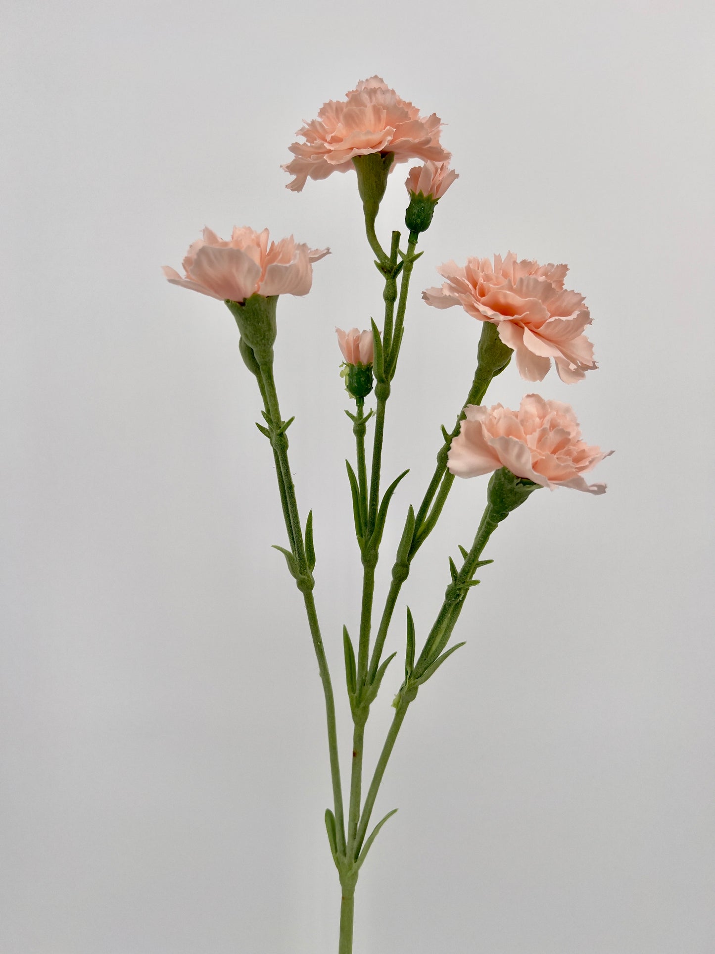 Kunstbloem Anjer in perzik of creme, 62cm