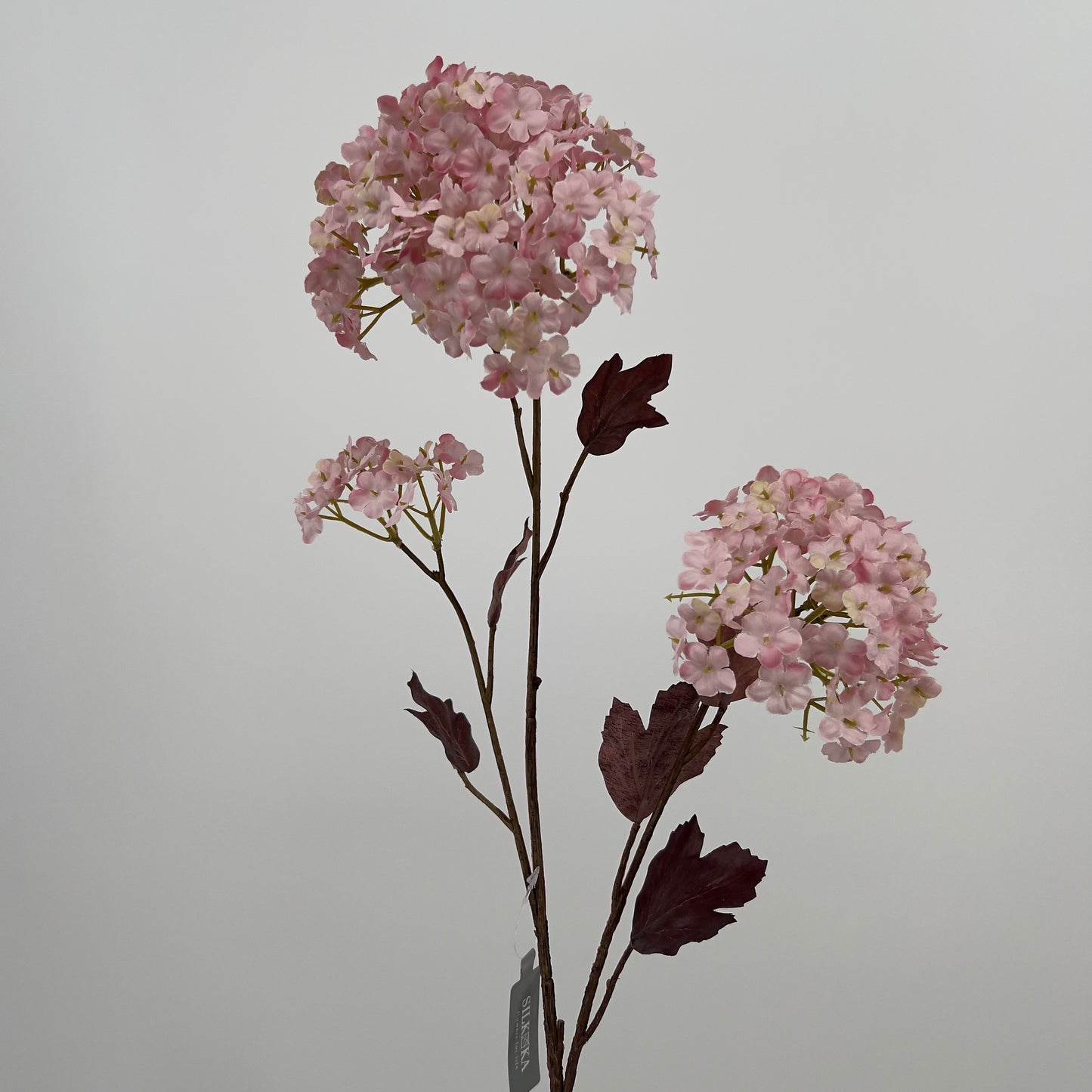 Silk-ka Sneeuwbal kunsttak in mauve en créme/groen, 69cm