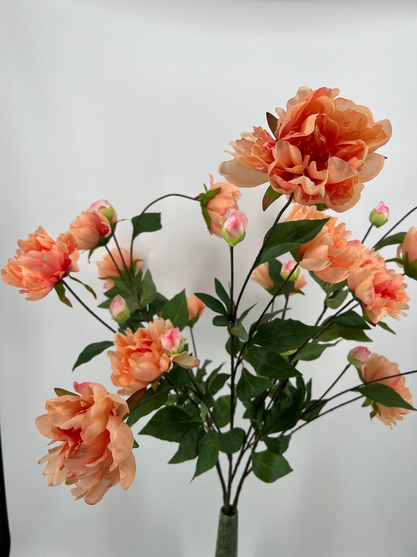 Paeony spray Sapporo peach, 126cm