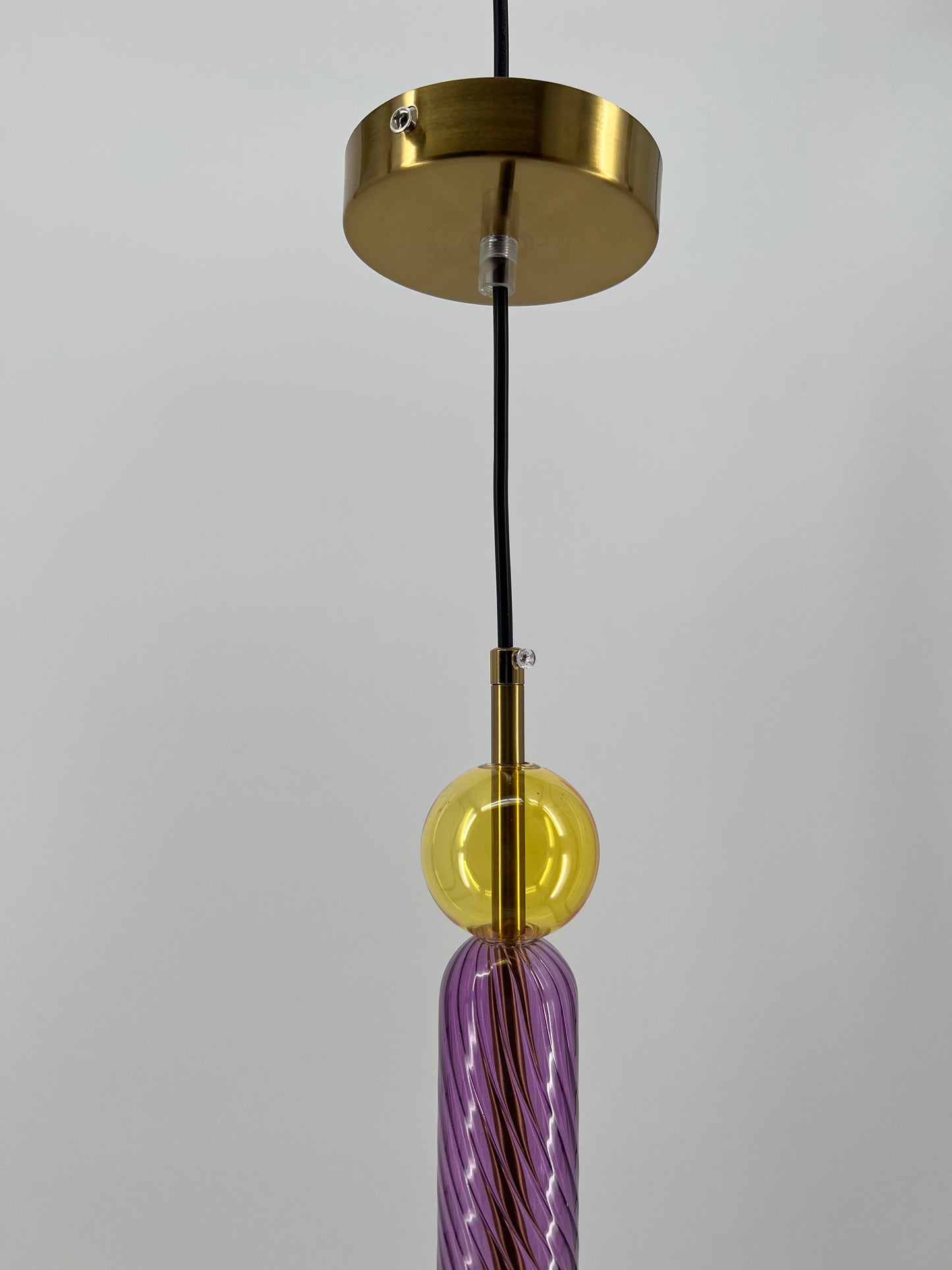Sprankelende Hanglamp van Colmore by Diga, roze 16x16x60cm