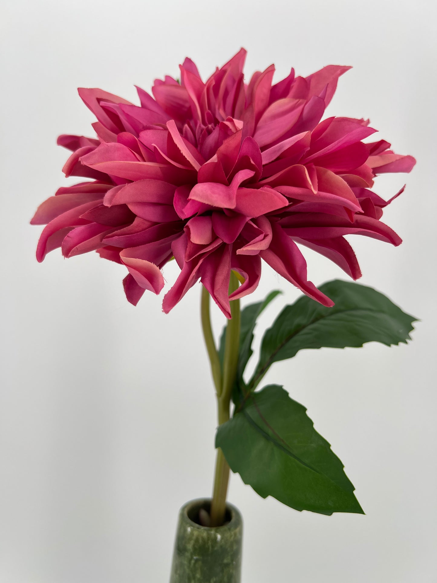 Dahlia pink/roze met knop en scheuten, 70cm