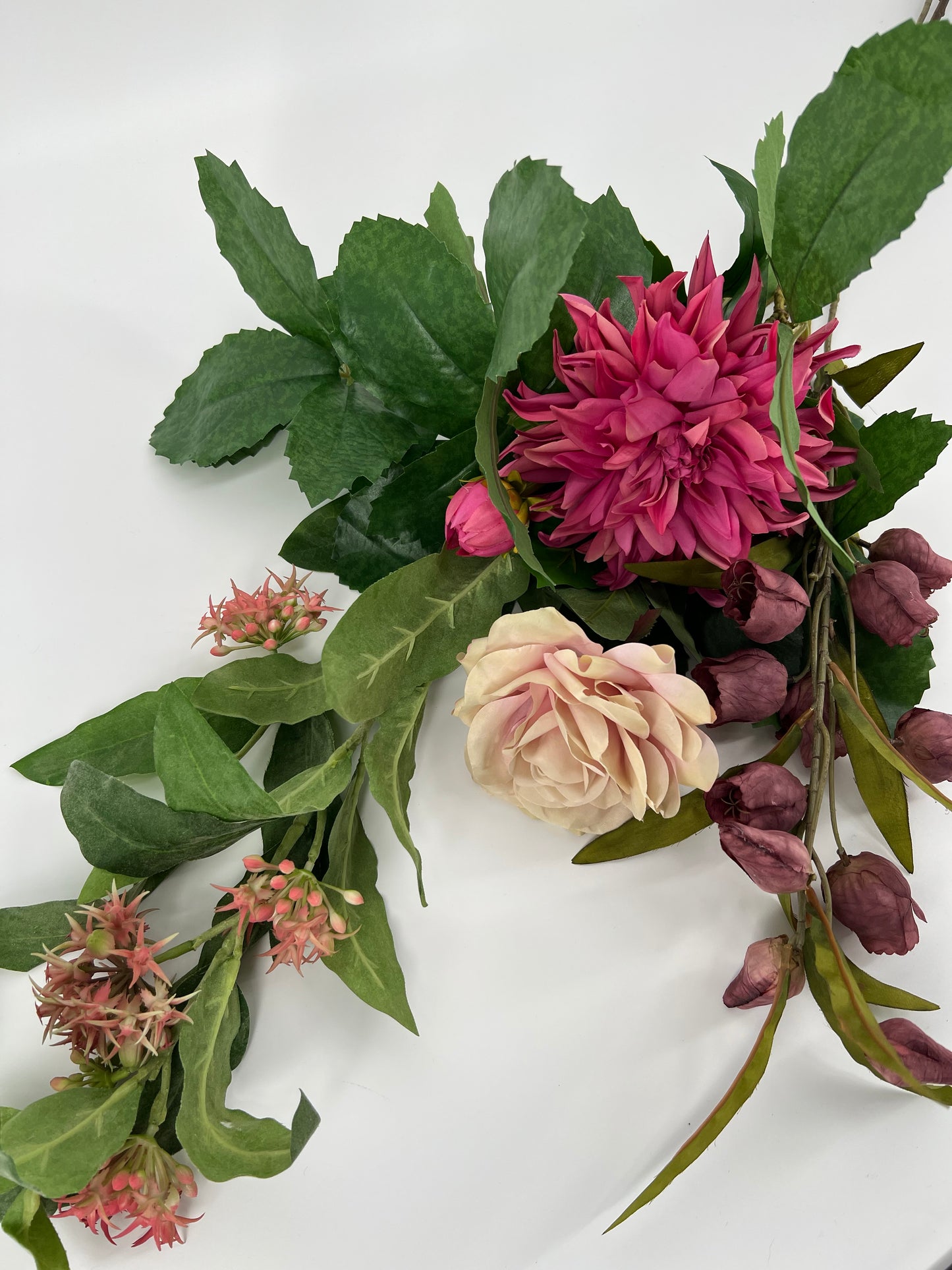 Curly rose stem roze, 65cm