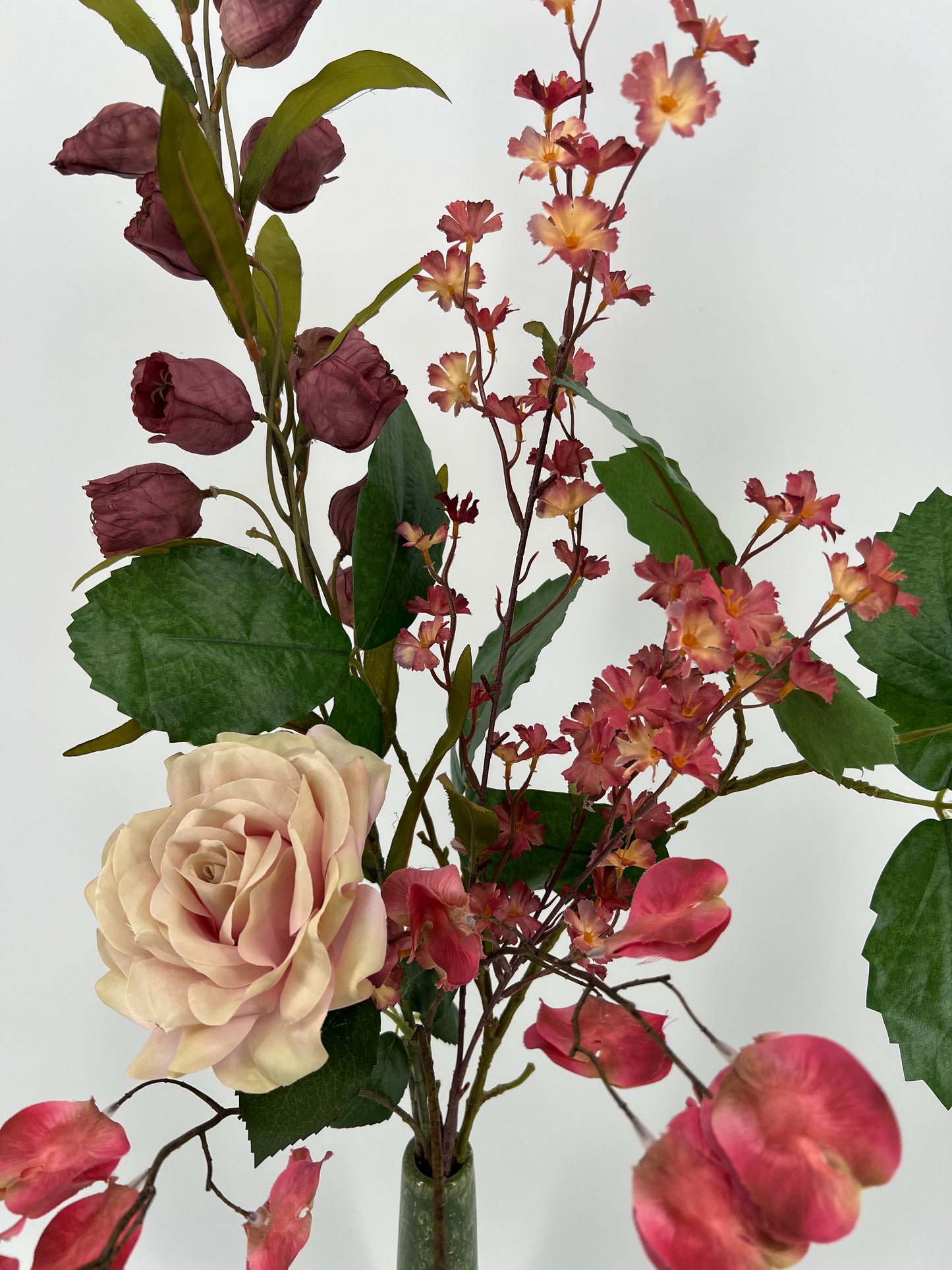 Curly rose stem roze, 65cm