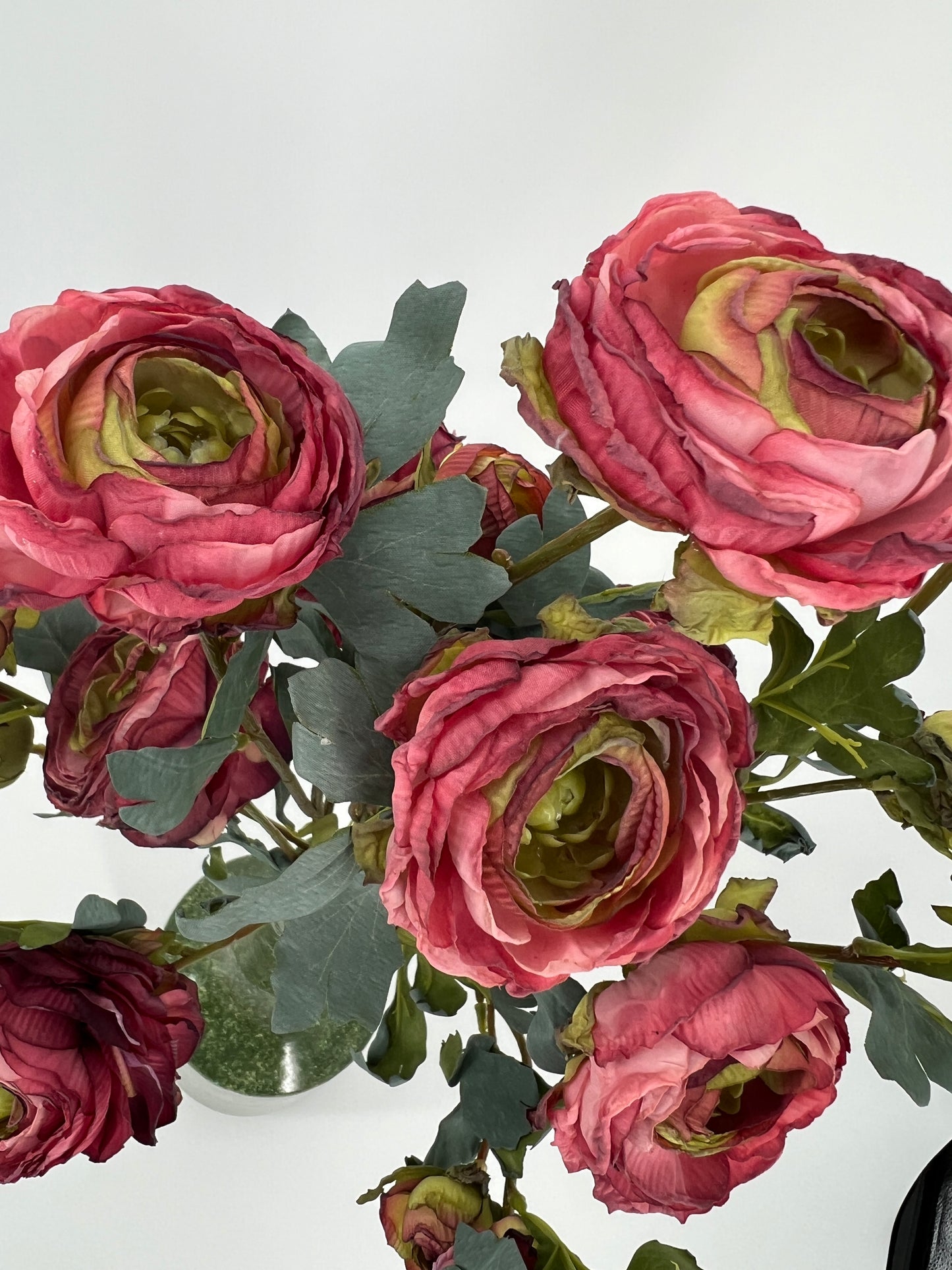 Pioenroos roze of bordeaux 5 bloemen per tak, 70cm