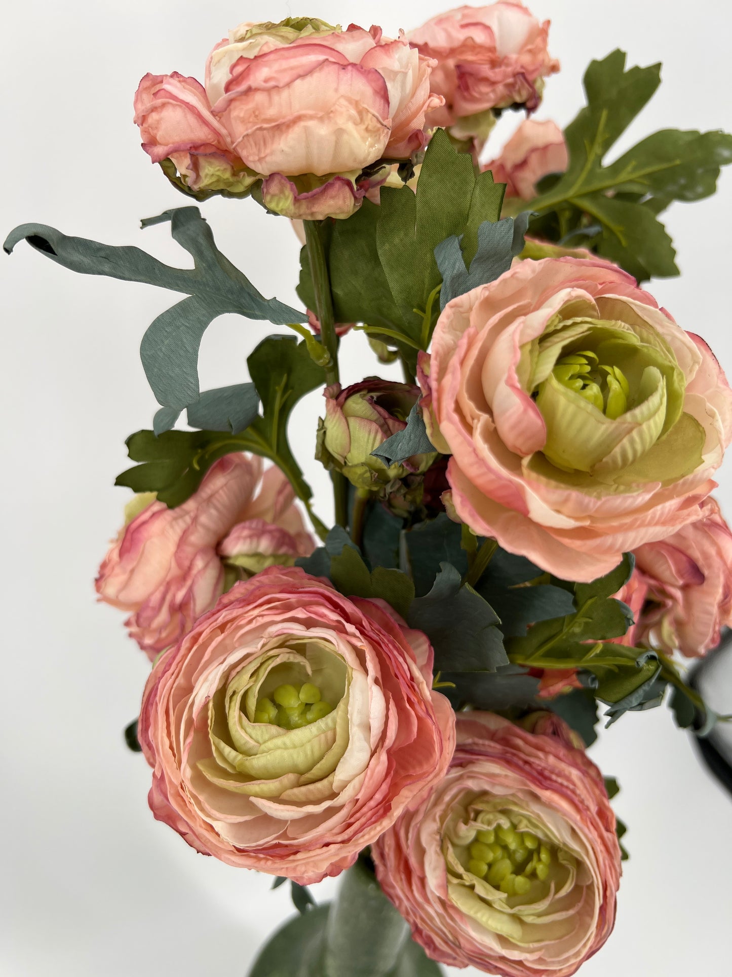 Pioenroos roze of bordeaux 5 bloemen per tak, 70cm