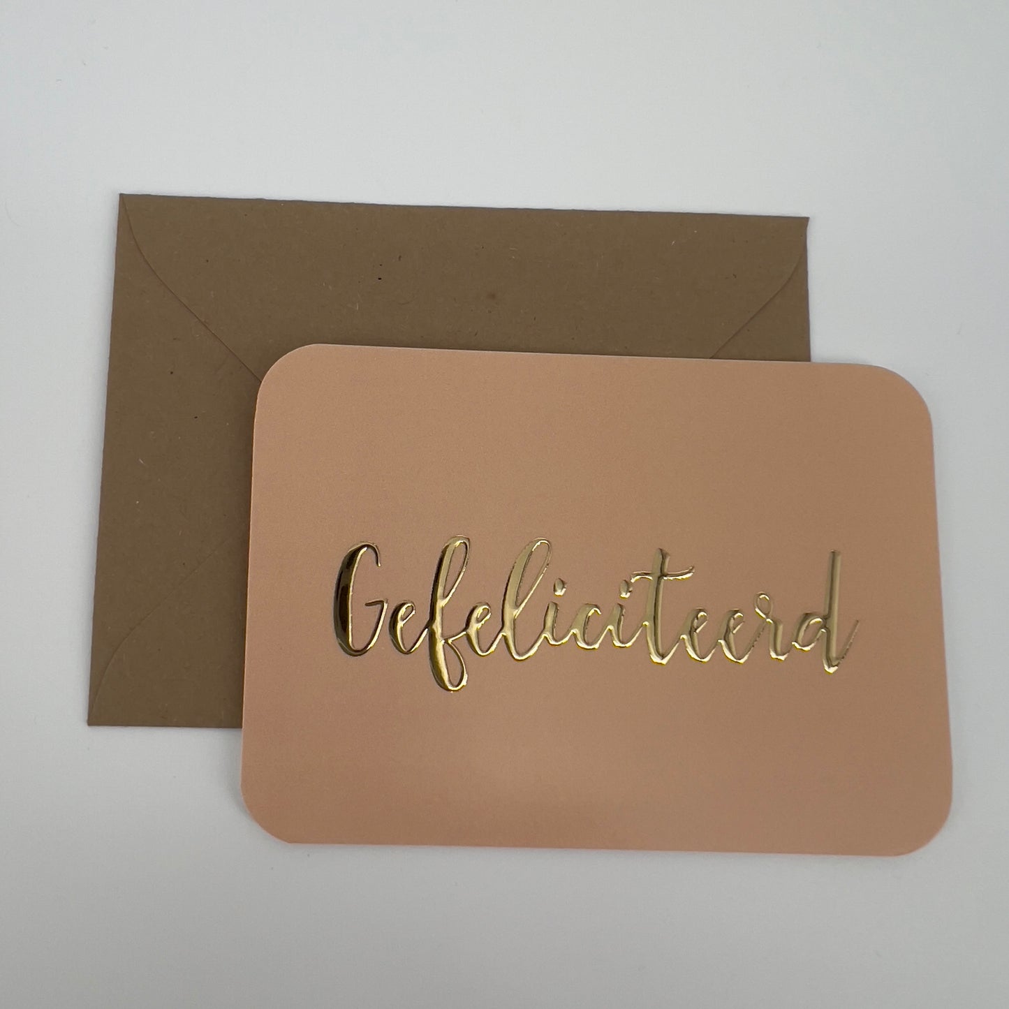 Leuk minikaartje met envelop om, evt. met persoonlijke tekst, bij de bloemen cadeau te geven.