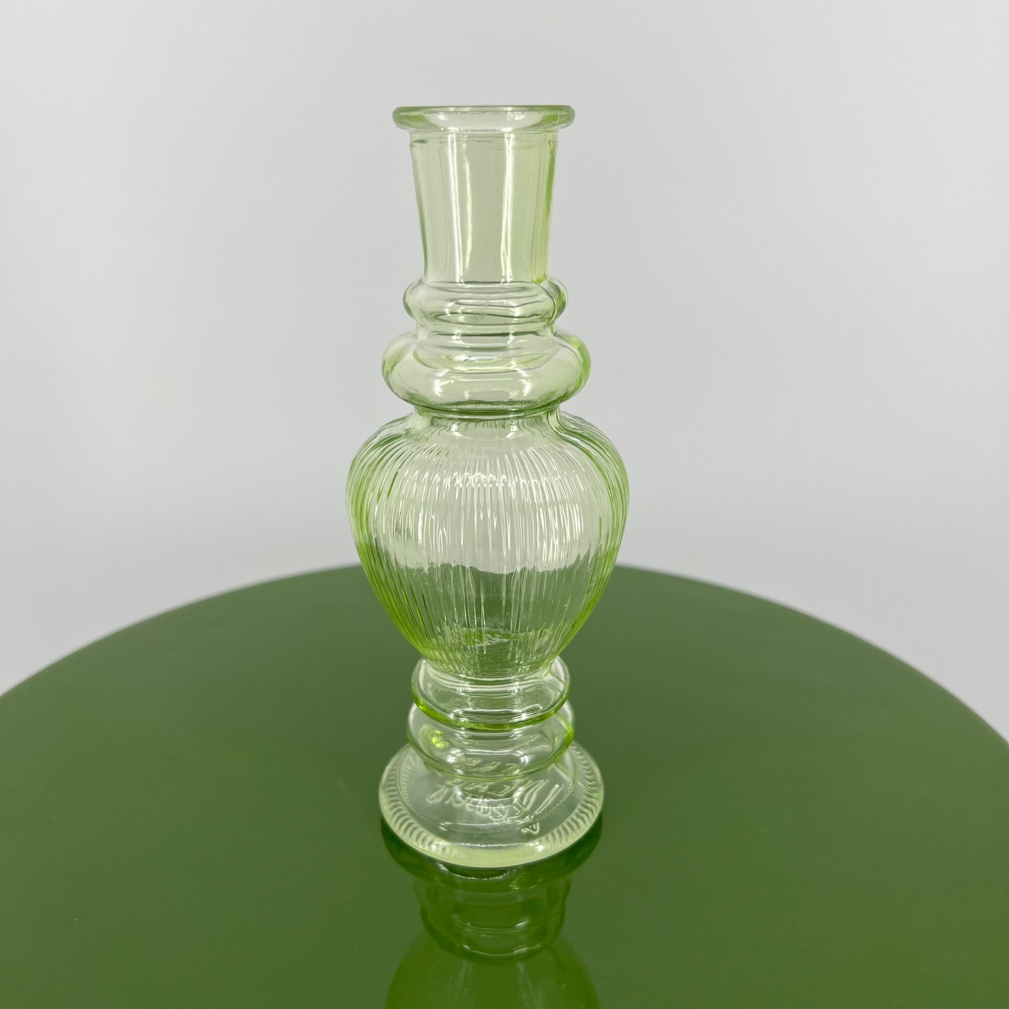 Venice candle vase zacht groen, 16cm