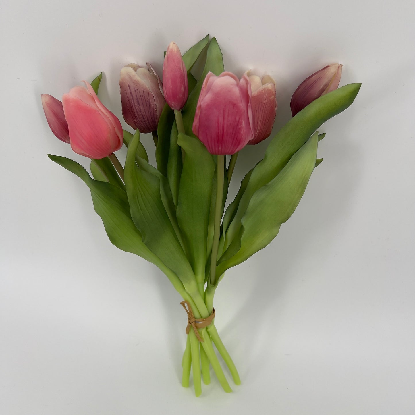 Kunst Tulpen 7 stelen real touch van It's All About Art, in vele kleuren 31cm