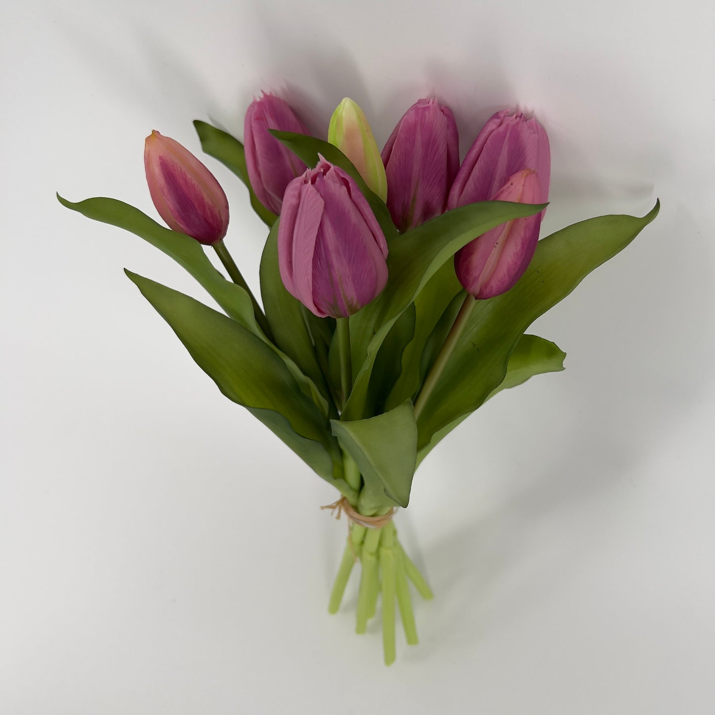 Kunst Tulpen 7 stelen real touch van It's All About Art, in vele kleuren 31cm