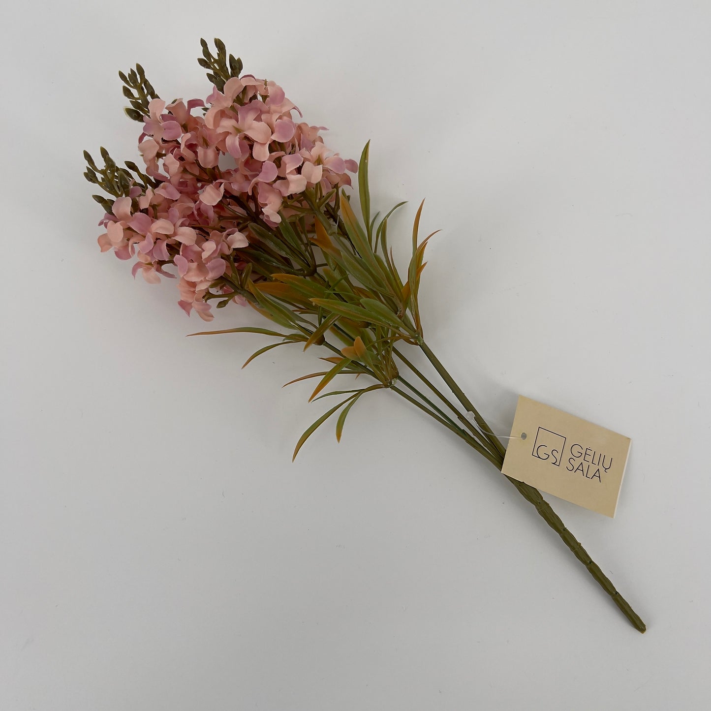 Bundel met 5 stelen kunst Hyacinten pink, 35cm