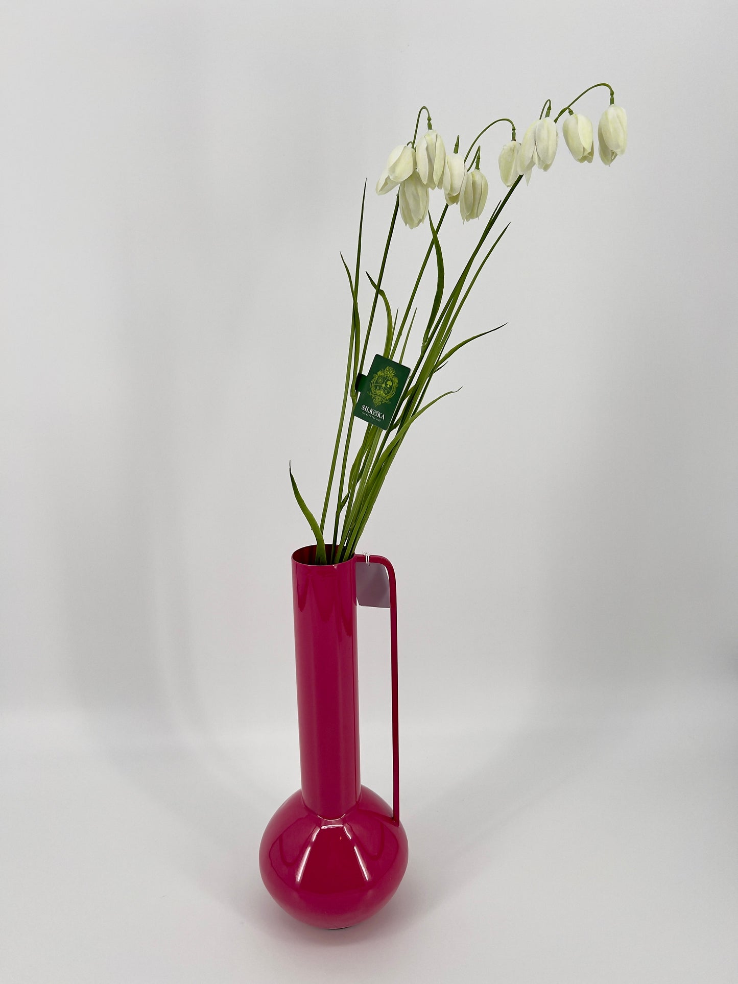 Silk-ka Fritillaria mooie uitvoering in creme/groen, 71cm lang