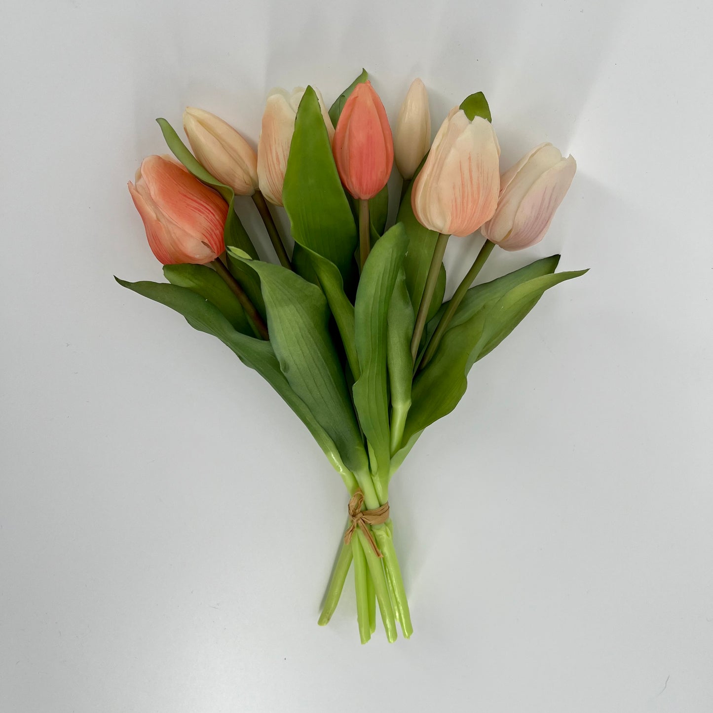 Kunst Tulpen 7 stelen real touch van It's All About Art, in vele kleuren 31cm