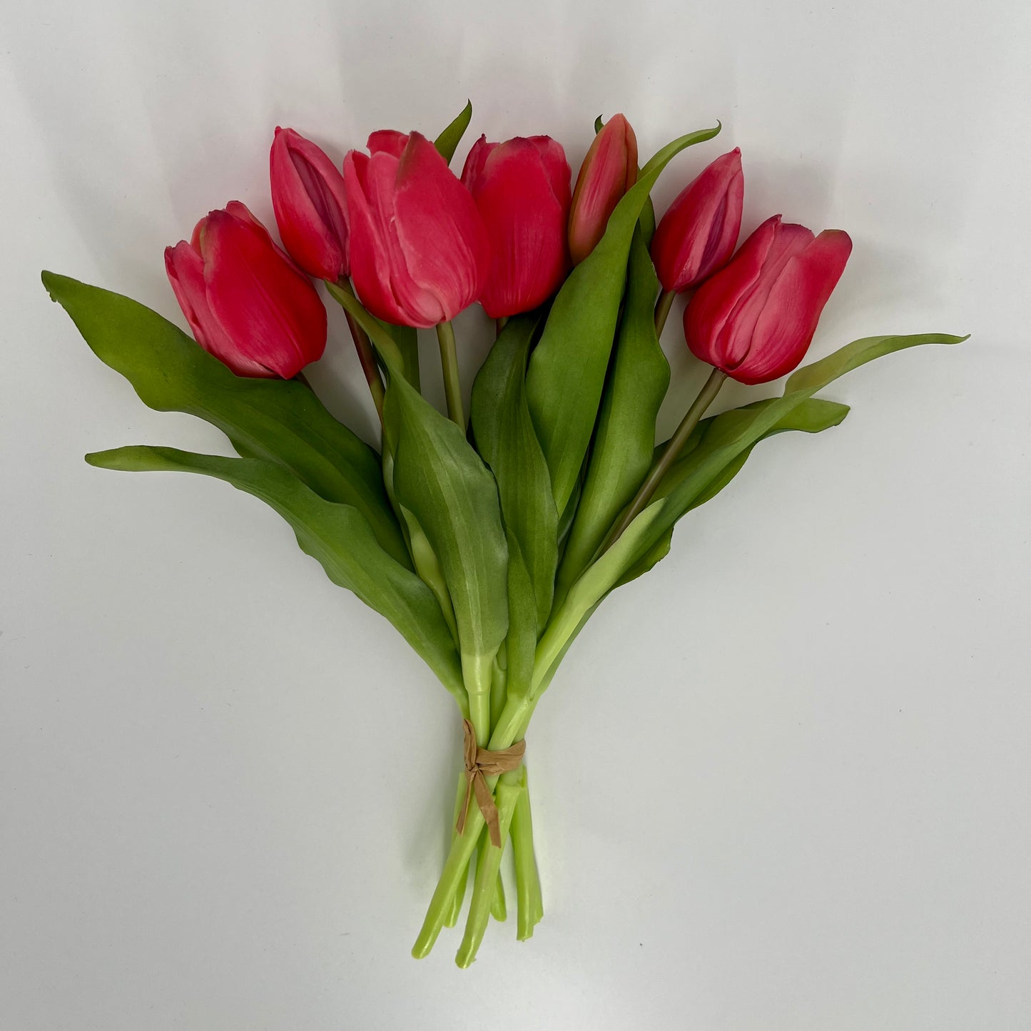 Kunst Tulpen 7 stelen real touch van It's All About Art, in vele kleuren 31cm