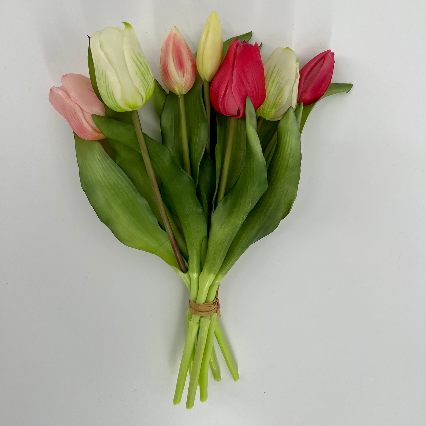 Kunst Tulpen 7 stelen real touch van It's All About Art, in vele kleuren 31cm