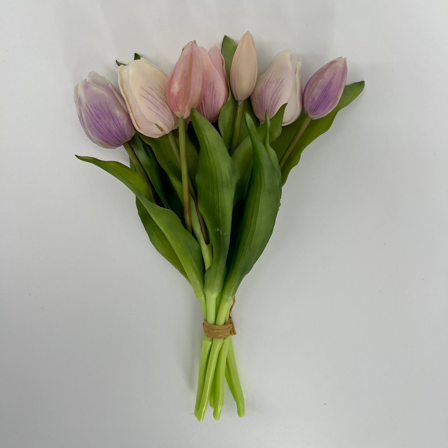 Kunst Tulpen 7 stelen real touch van It's All About Art, in vele kleuren 31cm