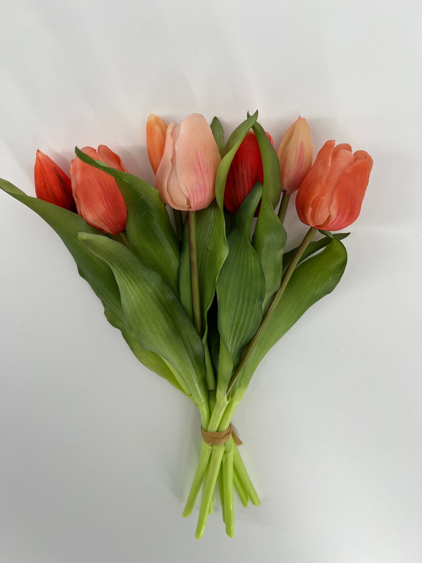 Kunst Tulpen 7 stelen real touch van It's All About Art, in vele kleuren 31cm