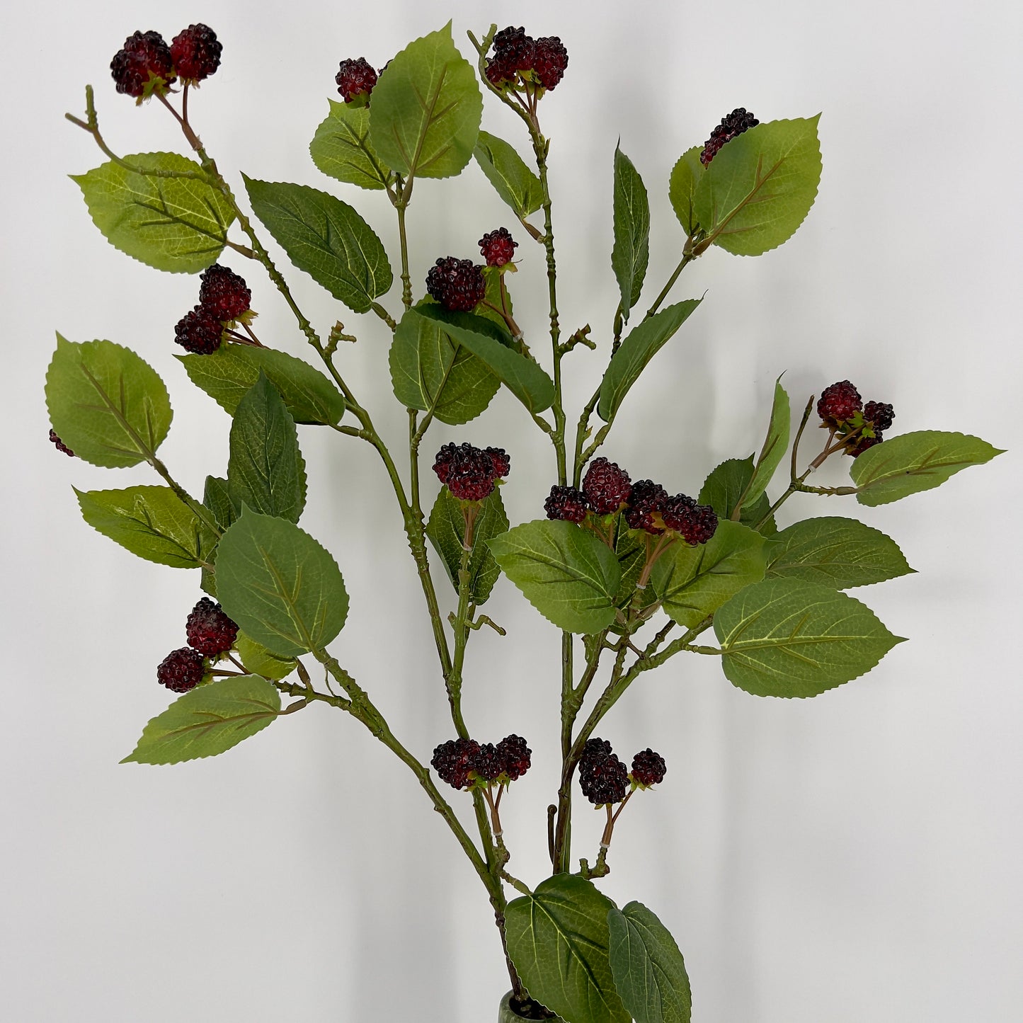 Kunst Bramen- en framboostakken in burgundy en rood, 90cm