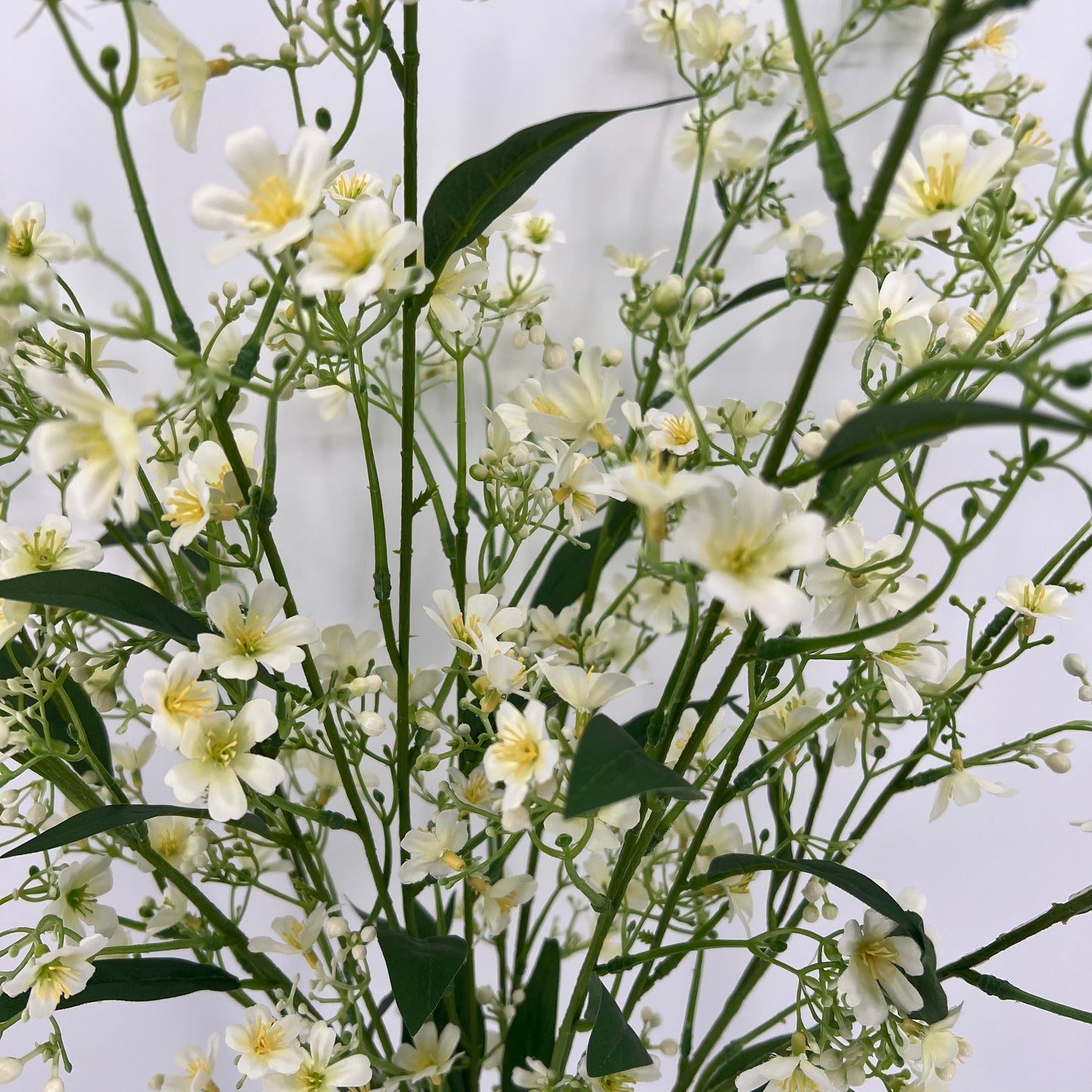 Kunsttakken heliophila in cerice en wit, 110cm