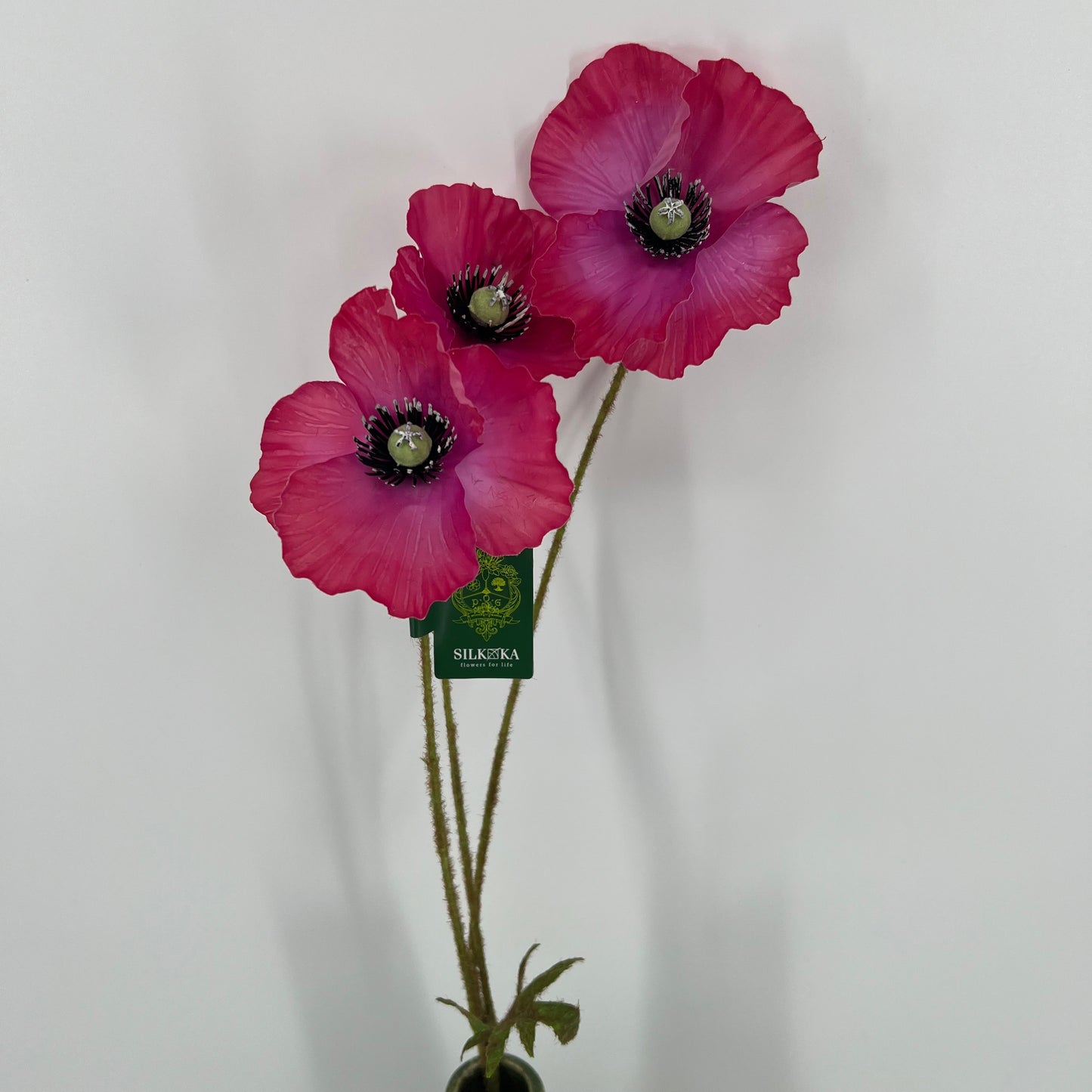 Silk-ka kunst Klaproos in vele kleuren, 81cm