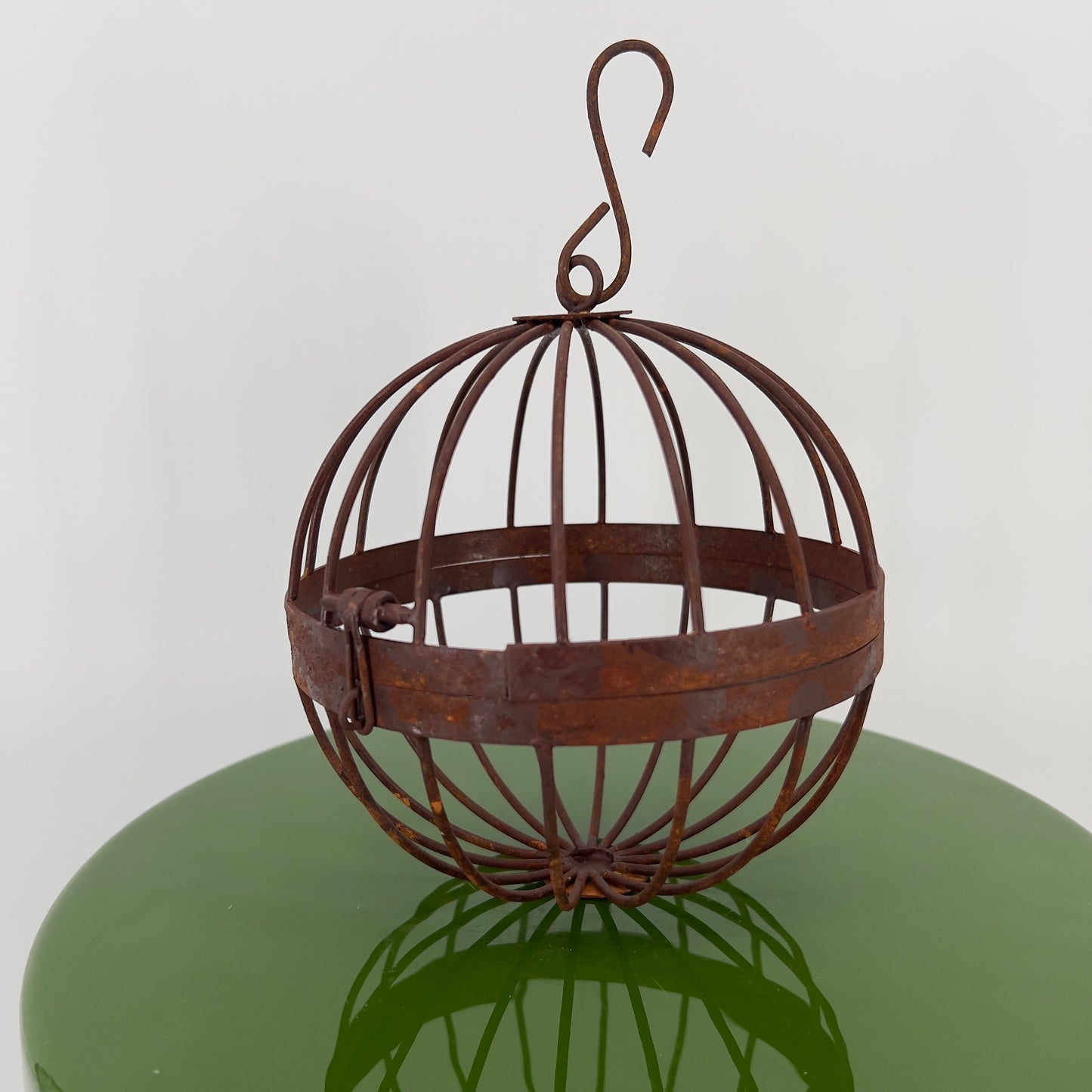 Metalen decoratie bal Rusty, 20 of 14cm