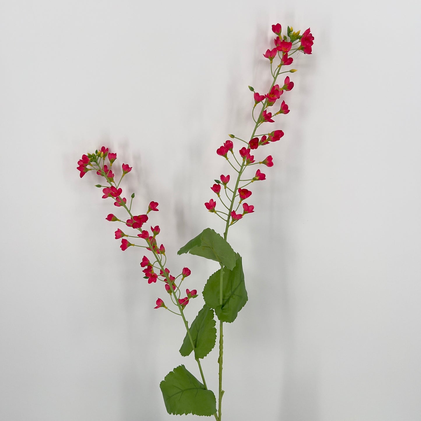 Kunst mini bloemen tak in Roze, geel en cyclaam, 108cm