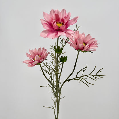 Kunsttak Cosmos spray in fuchsia, roze en oranje, 56cm