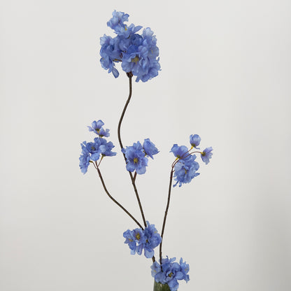 Prunus Malaga spray in lavendel, blauw en geel, 84cm