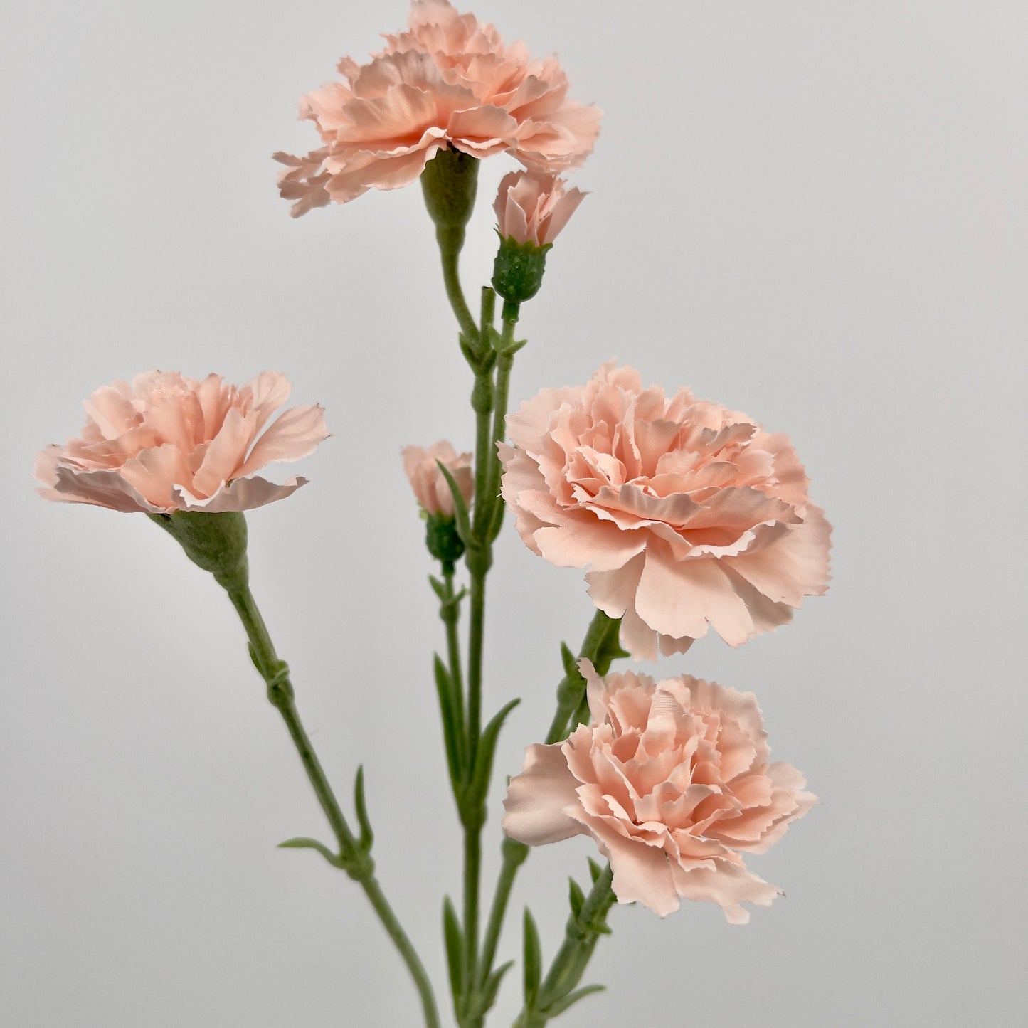 Kunstbloem Anjer in perzik of creme, 62cm