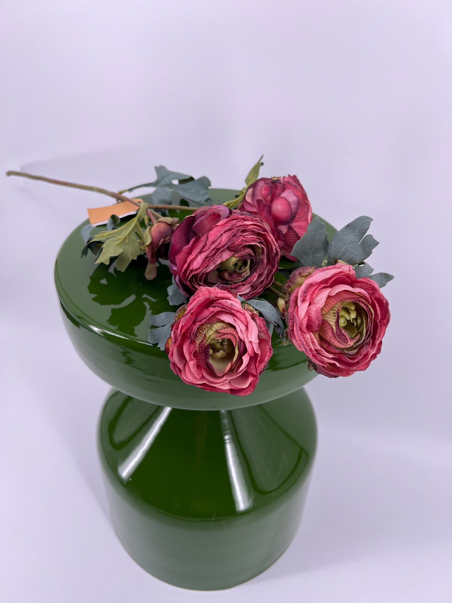 Pioenroos roze of bordeaux 5 bloemen per tak, 70cm