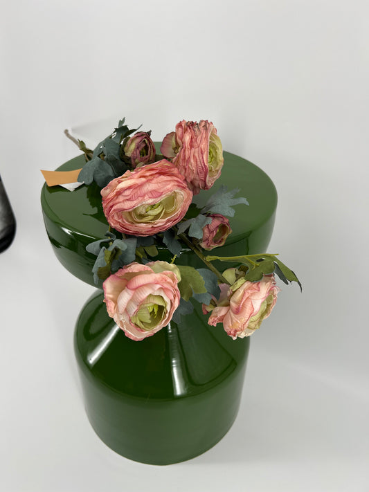 Pioenroos roze of bordeaux 5 bloemen per tak, 70cm