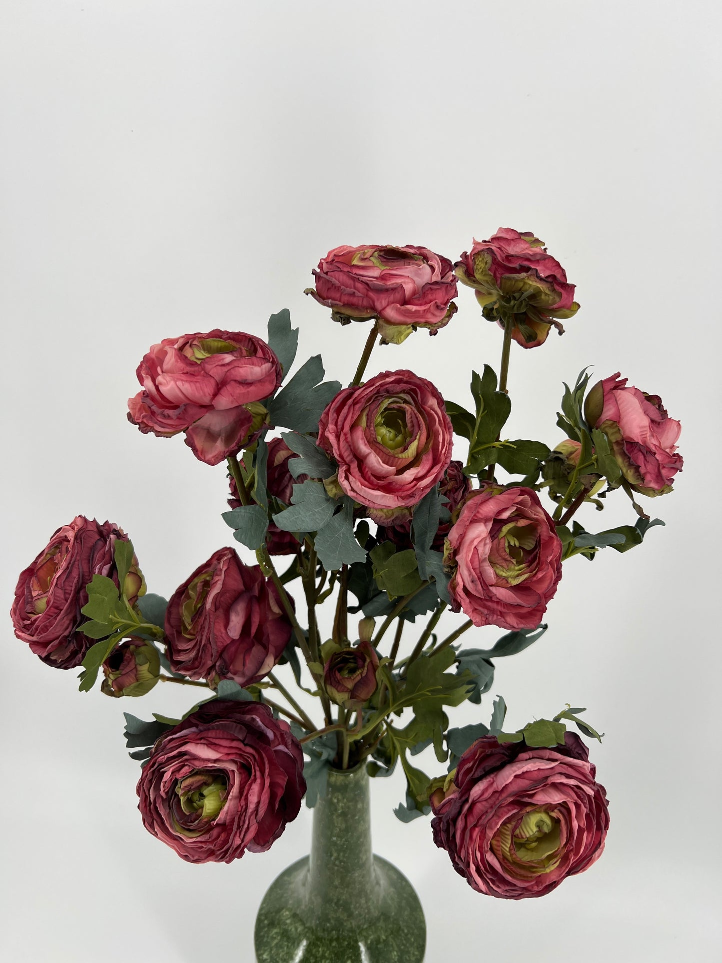 Pioenroos roze of bordeaux 5 bloemen per tak, 70cm
