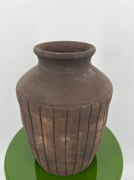 Keramieken vaas Nokha in bruin van Raw Materials, 25cm