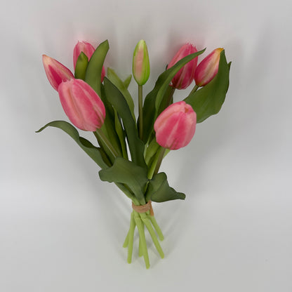 Kunst Tulpen 7 stelen real touch van It's All About Art, in vele kleuren 31cm