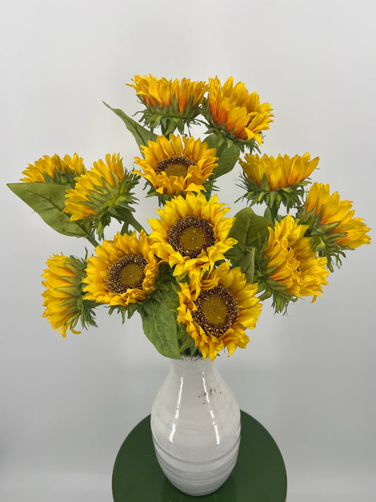 Geweldige kunst zonnebloemen van It's All About Art 12 stuks, 42cm