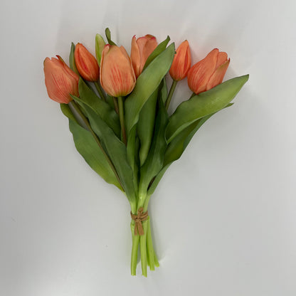 Kunst Tulpen 7 stelen real touch van It's All About Art, in vele kleuren 31cm