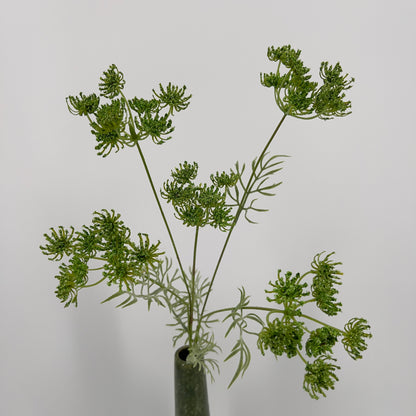 Dille kunsttak in geel, wit en groen, 80cm