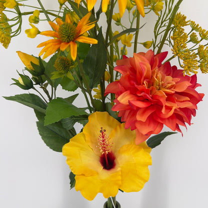 Hibiscus geel, 70cm