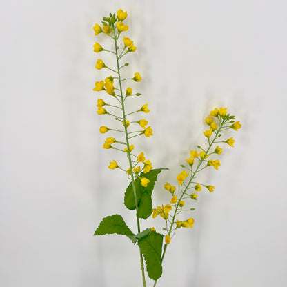 Kunst mini bloemen tak in Roze, geel en cyclaam, 108cm