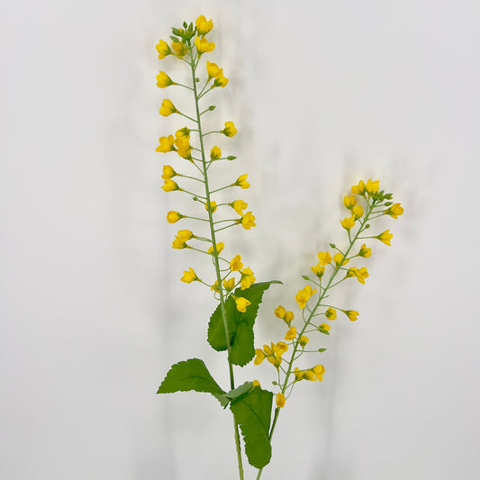 Kunst mini bloemen tak in Roze, geel en cyclaam, 108cm