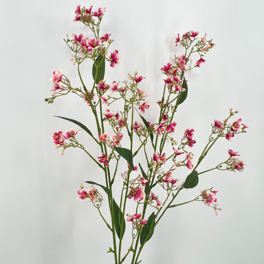 Kunsttakken heliophila in cerice en wit, 110cm