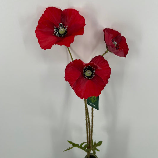 Silk-ka kunst Klaproos in vele kleuren, 81cm