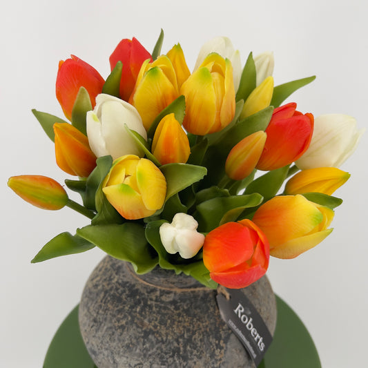Boeket kunsttulpen 20 stelen in 3 kleuren, 31cm