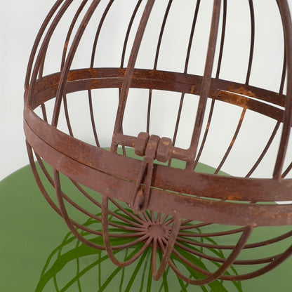 Metalen decoratie bal Rusty, 20 of 14cm