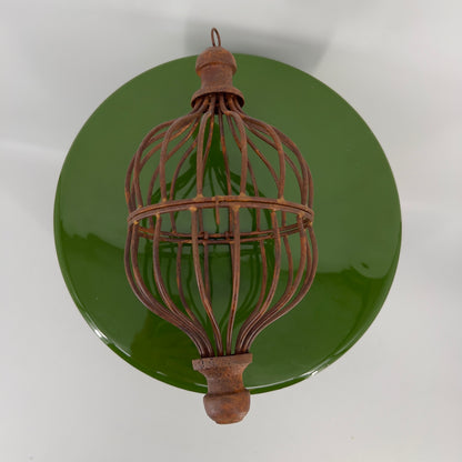 Metalen hanging decoratie ornament Rusty, 13 x 30cm