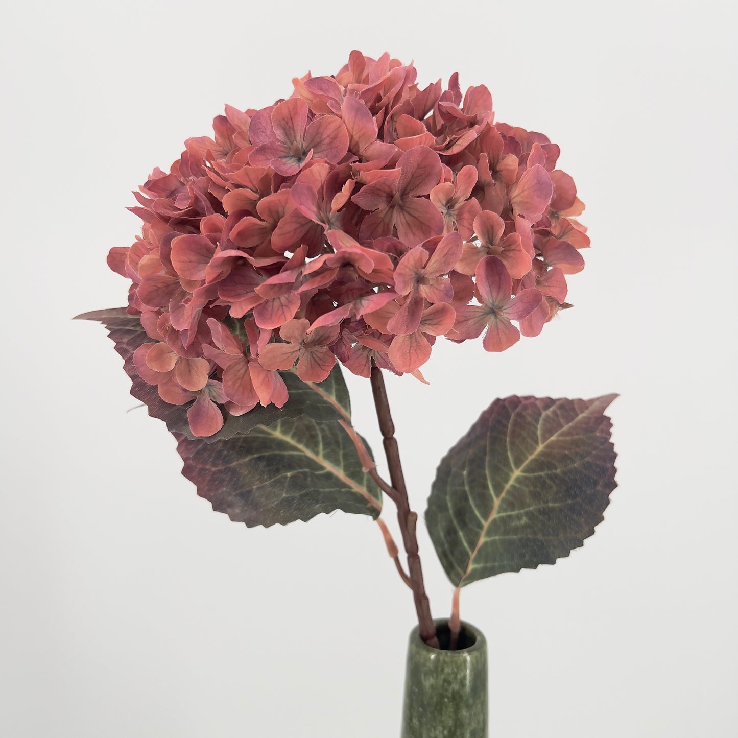 Hortensia kunsttak/zijdebloem L paars of oud roze, 70cm