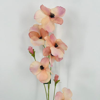Silk-ka kunst Violen in paars, lavendel en mauve, 103cm